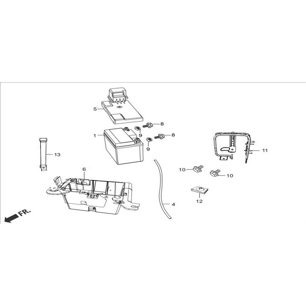 HERO DUET 110 (Euro 3) AKU SABITLEME BRAKETI #HR110-DTI F2106